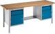Werkbank Promat B2000xT700xH840mm grau/brillantblau Schubl.2x180,Tür 2x330,1Bod.