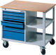 Werkbank Promat mobil B885xT700xH805 grau/brillantblau Schubl. 3x60/2x90/1x180mm