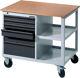 Werkbank Promat fahrbar B885xT700xH805mm 3x60,2x90,1x180mm lichtgrau/anthr