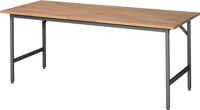 Arbeitstisch Jerry, NW-Nr.: 9000425706 B2000xT800xH800-850mm, Arbeitsplatte Buche-Massiv,S.25mm, Gestell grau RAU  