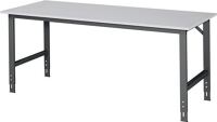 Werktisch Tom, NW-Nr.: 9000425712 B2000xT800xH760-1080mm, Arbeitsplatte Melamin Gestell, anthrazitgrau,RAL7016 RAU  