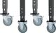Rollensatz 2 Bock-/2, NW-Nr.: 9000425723 Lenkrollen, m.Festst.D.125mm f.Werktische H.760-1080mm, RAU