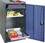 Werkzeug-/Beistellschrank, NW-Nr.: 9000425930 H1000xB500xT500mm, 1Schubl.,2Bd.anthrazitgra u/taubenblau,NCS PROMAT  