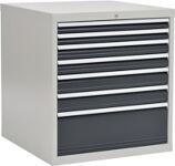 Schubladenschrank H1019xB1005xT736 grau/anthr. 2x75 2x100 2x125 1x300