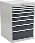Schubladenschrank H1019xB705xT736 grau/anthr. 2x50 1x75 2x100 1x125 1x150 1x250