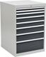 Schubladenschrank H1019xB705xT736 grau/anthr. 2x50 1x75 2x100 1x125 1x150 1x250