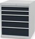 Schubladenschrank, NW-Nr.: 9000426033 H819xB705xT736mm, lichtgrau/anthrazitgrau 5 Schubl.Vollauszug, BEDRUNKA+HIRTH