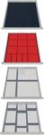Schubladen-Unterteilung 27-teilig f. 4 Schubladen f. Schrank H1005xB736xT555mm