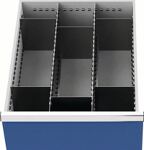 Schubladenunterteilungsma, NW-Nr.: 9000426121 terial Front-H.200mm 2, Längs-/6 Querteiler Schubladen-B.450mm  