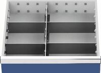 Schubladenunterteilungsma, NW-Nr.: 9000426125 terial Front-H.150mm 1, Längs-/4 Querteiler Schubladen-B.450mm  