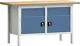 Werkbank PW 700 B1500xT70, NW-Nr.: 9000427106 0xH840mm Buche Multiplex, lichtgrau/brillantblau 2 Schubl.2 Türen KLW-LUTZ B, ETRIEBSEINRICHTUNGEN  
