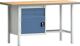 Werkbank PW 700 B1500xT70, NW-Nr.: 9000427109 0xH840mm Buche Multiplex, lichtgrau/brillantblau 2 Schubl.1 Tür KLW-LUTZ BET, RIEBSEINRICHTUNGEN  