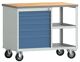 Werkbank PW 700 B1000xT62, NW-Nr.: 9000427118 0xH805mm Buche Multiplex, lichtgrau/brillantblau 6 Schubl.KLW-LUTZ BETRIEBSE, INRICHTUNGEN  
