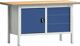 Werkbank PW 700, NW-Nr.: 9000427122 B1500xT700xH840mm Buche, Multiplex lichtgrau/blau 3 Schubl.1 Tür KLW-LUTZ, BETRIEBSEINRICHTUNGEN
