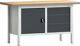 Werkbank PW 700, NW-Nr.: 9000427123 B1500xT700xH840mm Buche, Multiplex lichtgrau/grau 3 Schubl.1 Tür KLW-LUTZ, BETRIEBSEINRICHTUNGEN