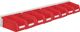 Sichtlagerkastenset, NW-Nr.: 9000428237 H100xB920xT180mm, Stahlblech/Polyethylen Ku.-besch.rot