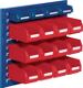 Sichtlagerkastenset, NW-Nr.: 9000428240 H450xB500xT250mm, Stahlblech/Polyethylen Kunststoffbeschichtung, blau+rot