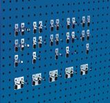 Werkzeughaltersortiment, NW-Nr.: 9000429165 30-tlg.verz.f.Lochplatten, 10 Hak./5 Doppelhaken/1 Werkzeugklemmen BOTT  