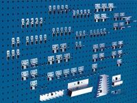 Werkzeughaltersortiment, NW-Nr.: 9000429168 80-tlg.verz.f.Lochplatten, 15 Haken/25 Doppelhaken/40, div.Hal.BOTT  