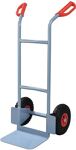 Stapelkarre H.1150mm, NW-Nr.: 9000443139 Schaufel-L250xB320mm, Luft-Bereifung Trgf.200kg taubenblau PROMAT  