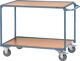 Tischwagen 2 Ladeflächen, NW-Nr.: 9000444119 L850xB500mm taubenblau, Trgf.300kg Bügel waager.PROMAT