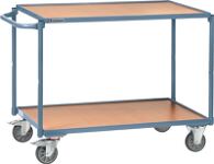 Tischwagen 2 Ladeflächen, NW-Nr.: 9000444120 L1000xB600mm taubenblau, Trgf.300kg Bügel waager.PROMAT  