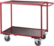 Tischwagen 2 Ladeflächen, NW-Nr.: 9000445075 L790xB490mm karminrot, Gesamt-Trgf.250kg   