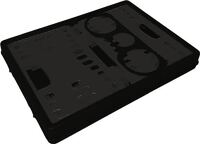 Klappbox L485xB345xH230mm, NW-Nr.: 9000447755 Inh.35l m.2 Griffen, u.Flaschenhalter schwarz-grau LOCKWEILER  