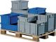 Transportstapelbehälter, NW-Nr.: 9000447798 L300xB200xH120mm grau PP, Muschelgr.Seitenwände geschl.PROMAT  