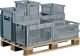 Transportstapelbehälter, NW-Nr.: 9000447861 L600xB400xH236mm grau PP, Durchfassgr.Seitenwände durchbrochen LOCKWEILER  