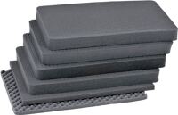 Schaumstoffeinsatz f., NW-Nr.: 9000448016 Aluminiumbox 47 l 1, Bodenplatte 4 Würfelschaumplatten,  