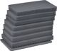 Schaumstoffeinsatz f., NW-Nr.: 9000448017 Aluminiumbox 76 l 1, Bodenplatte 6 Würfelschaumplatten,