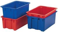Drehstapelbehälter PP, NW-Nr.: 9000448214 blau L600xB400xH250mm, LA-KA-PE stapelbar, Stapellast 100kg  