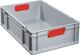 Transportstapelbehälter, NW-Nr.: 9000448245 L600xB400xH170mm grau PP, geschlossener Griff rot Seitenwände geschl.ALLIT  