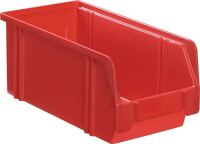 Sichtlagerkasten LK, NW-Nr.: 9000449036 L350/300xB200xH200mm PS, rot LA-KA-PE mit Verstärkungsstab  