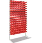 Ständerregal, NW-Nr.: 9000449151 eins.H2010xB1010xT400mm, 135 x MK5 rot lichtgrau Sichtlagerkästen MK5 rot  
