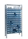 Steckregal, NW-Nr.: 9000449880 H2000xB1000xT400mm, Grundregal 14 Stahlböden 90 x 3,15 x 4 blau