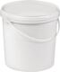 Eimer 10l, NW-Nr.: 9000450006 Kunststoff,lebensmittelec, ht weiß Bügelgr.u.Stülpdeckel, D.250mm H.265mm