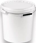 Eimer 15l PP weiß, NW-Nr.: 9000450008 Bügelgr.u.Stülpdeckel, D.315mm H.290mm H.290mm  