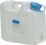 Wasserkanister 12l HD-PE, NW-Nr.: 9000450215 stapelbar,m.Auslaufhahn, H310xB350xT165mm HÜNERSDORFF  