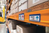 Etikettentasche, NW-Nr.: 9000451003 B210xH297mm blau, magn.50St./Pack DURABLE dunkelblau, Pak. a 50 St.  