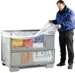 Seitenfaltensack HD-PE, NW-Nr.: 9000451015 naturtrüb 25 µm, B1300+950xL1850mm   