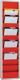 Werkstattplaner, NW-Nr.: 9000451200 H1278xB315xT74mm feuerrot, 1-reihig