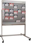 Planungstafel, NW-Nr.: 9000451220 H1945xB1550mm 9 Schienen, mobil   