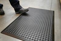 Arbeitsplatzbodenbelag, NW-Nr.: 9000452318 Fertigmatte, L900xB600xS14mm schwarz SBR-Gummi COBA  