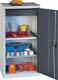 Werkzeug-/Beistellschrank, NW-Nr.: 9000452342 H1000xB500xT500mm, 1Schubl.,2Bd.lichtgrau/en zianblau STUMPF