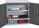 Werkzeug-/Beistellschrank, NW-Nr.: 9000452359 H1000xB1000xT500mm, 1Schubl.,2Bd.lichtgrau/an thrazitgrau STUMPF  