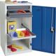 Werkzeug-/Beistellschrank, NW-Nr.: 9000452370 H1000xB500xT500mm, 2Schubl.,1Bd.lichtgrau/en zianblau STUMPF  