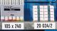 Magnetband Band-B.50mm, NW-Nr.: 9000452642 Band-L.100mm weiß, magn.100St./Btl.MAGNETOPL AN  