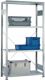 Steckregal, NW-Nr.: 9000452910 H2000xB1000xT300mm, Grundregal verz.2 Rahmen,4 Fbd.Trgf.150kg, Feldlast 1650kg META  